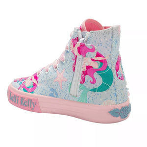 Lelli Kelly Sirenetta Mermaid Canvas Baseball Boots - Light Blue