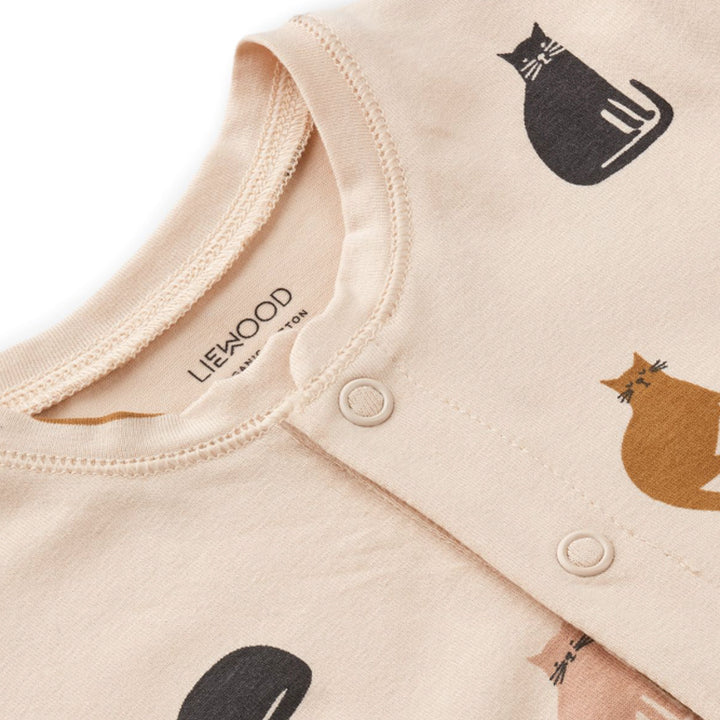 Liewood Birk Pyjama Jumpsuit - Miauw/Apple Blossom Mix