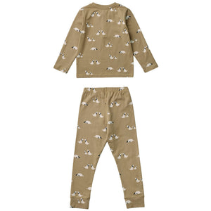 Liewood Wilhelm Printed Kids Pyjama Set - Dog/Oat Mix