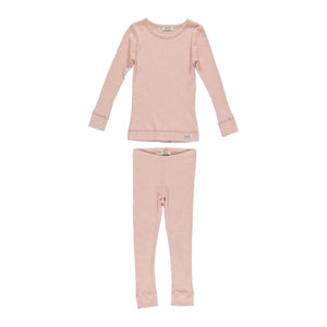 MarMar Copenhagen Kids Pyjamas Set - Long T-Shirt with Leg - Rose