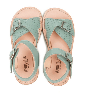 Angulus Girls Leather Sandal - Mint