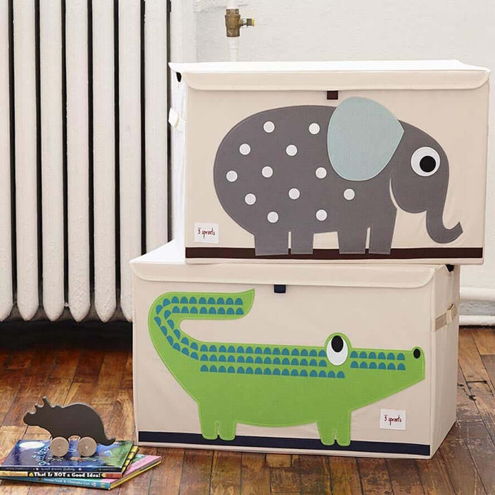 3 Sprouts Toy Storage Chest with Lid - Elephant