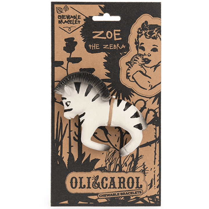 Oli & Carol Chewable Teething Bracelet - Zoe The Zebra