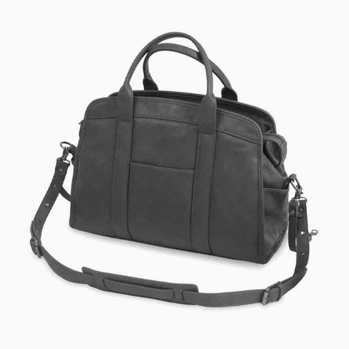 Jollein Baby Leather Changing Bag - Grey
