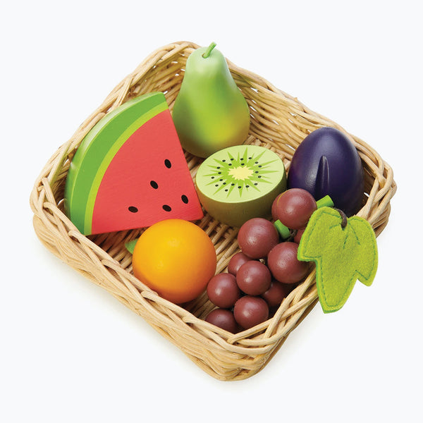 Tender Leaf Fruit Basket Wooden Play Food