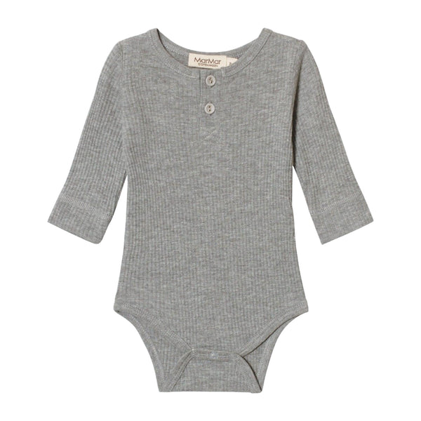 Grey Long Sleeve Bodysuit Baby – Organic Cotton