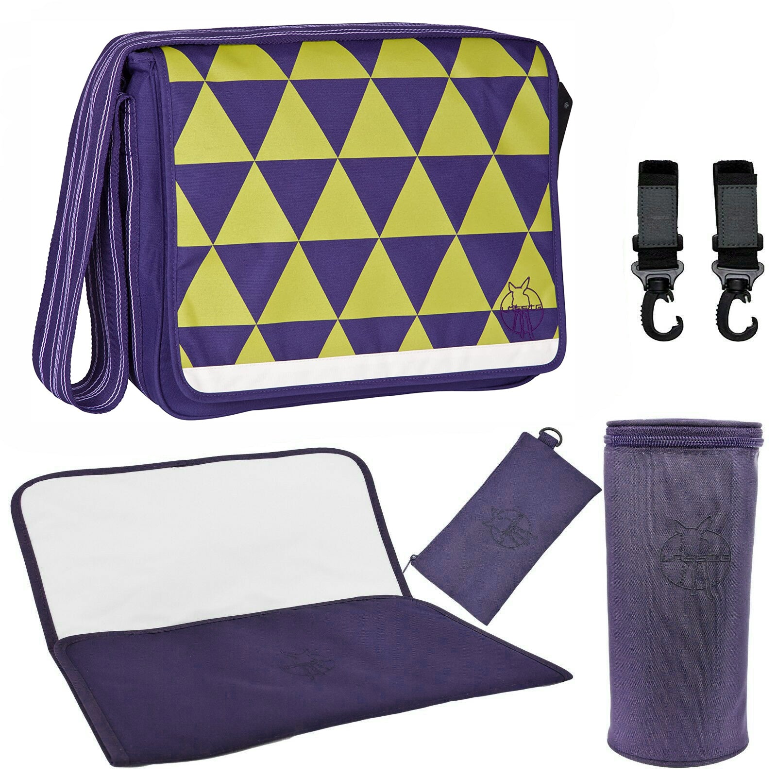 Waterproof changing pad included in Lassig baby changing bag