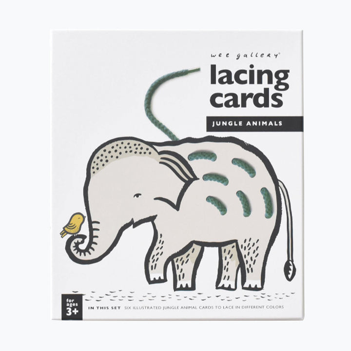 Wee Gallery Lacing Cards - Jungle Animals