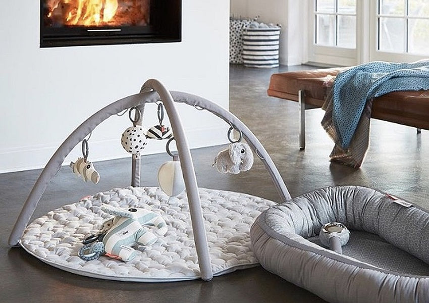 Done by Deer Activity Play Mat – Deer Friends Grey Baby Play Gym 0+