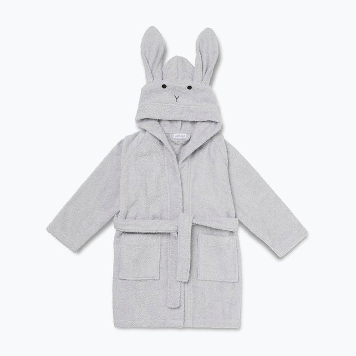 Liewood Lily Kids Grey Bathrobe Nightwear - Rabbit