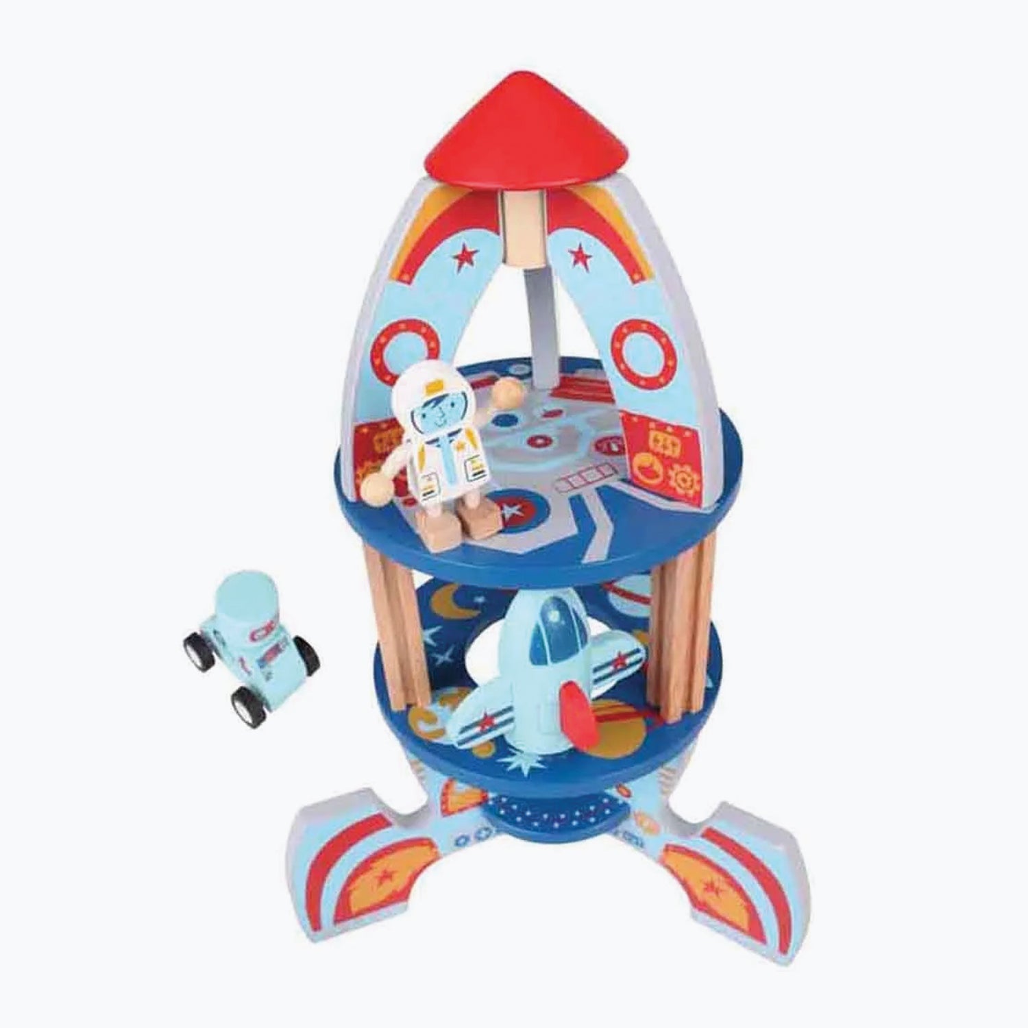 Wooden Toy Rocket Ship - Build & Explore Space