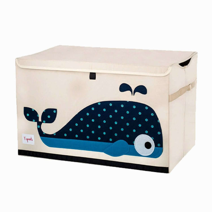 3 Sprouts Toy Storage Chest with Lid - Whale